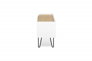 Meuble TV design NINA  Chêne clair et blanc